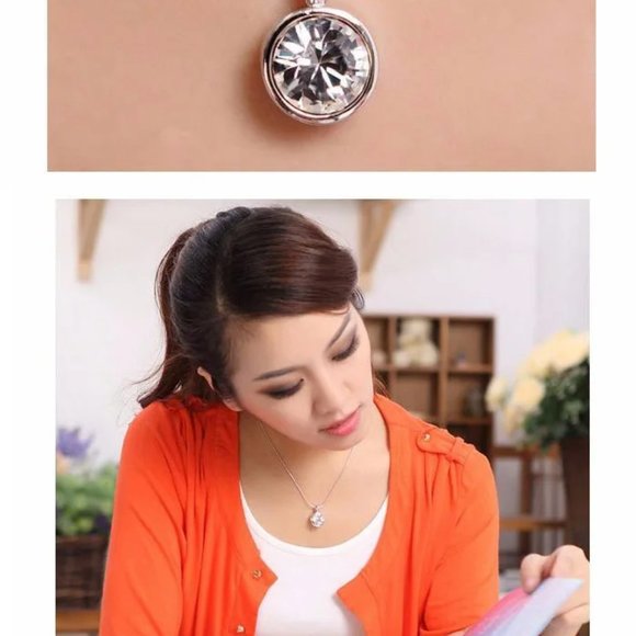 💎 NEW ❤️ Minimalist Drop 925 Chain Sterling Silver Bundle Necklace Earrings - Picture 3 of 6